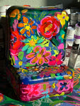 Hand Painted Floral Watercolor Box - Large Travel Box with 24 Watercolor Pans🎨