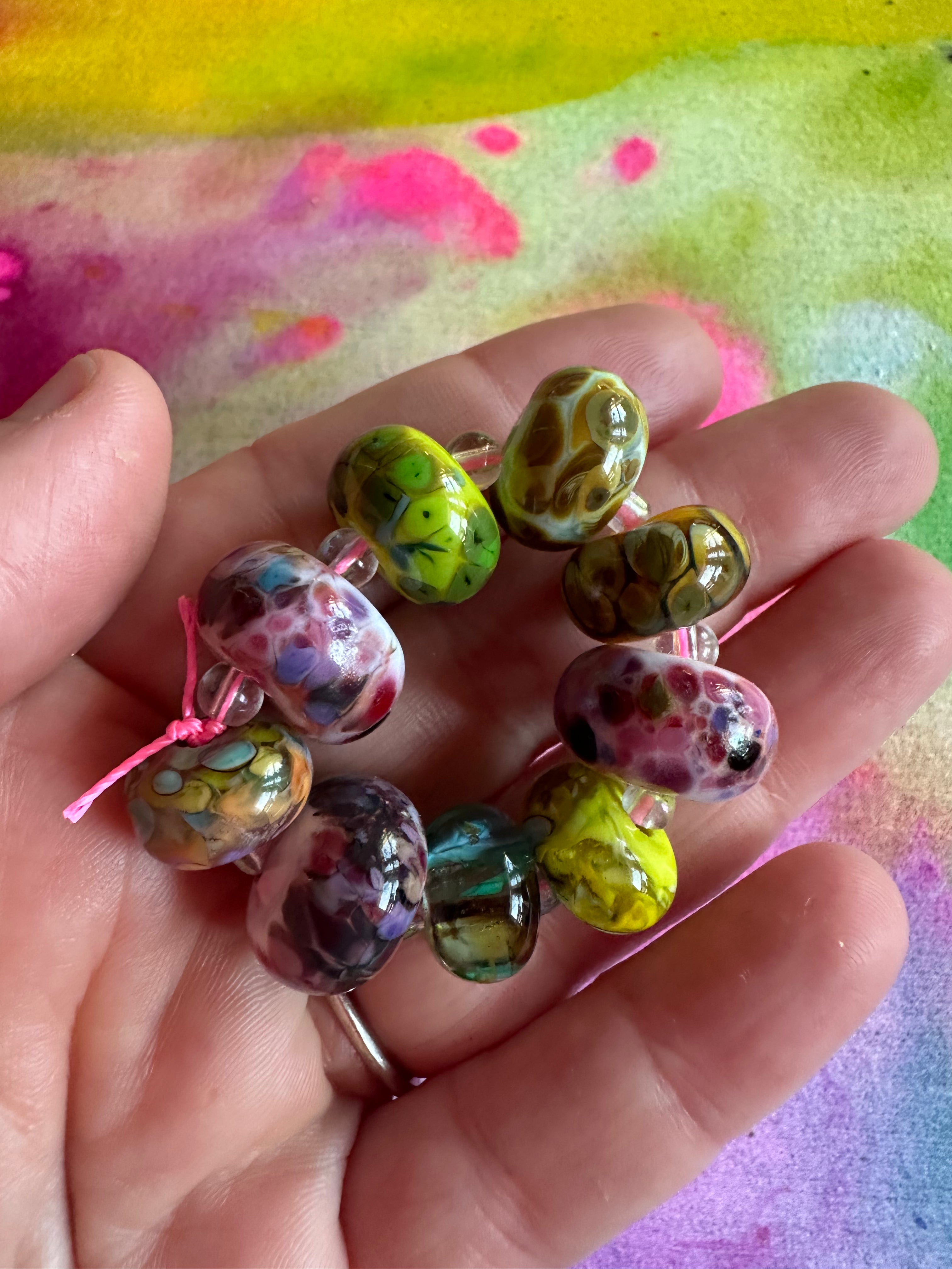 Strawberry Lemonade 9 Bead Set