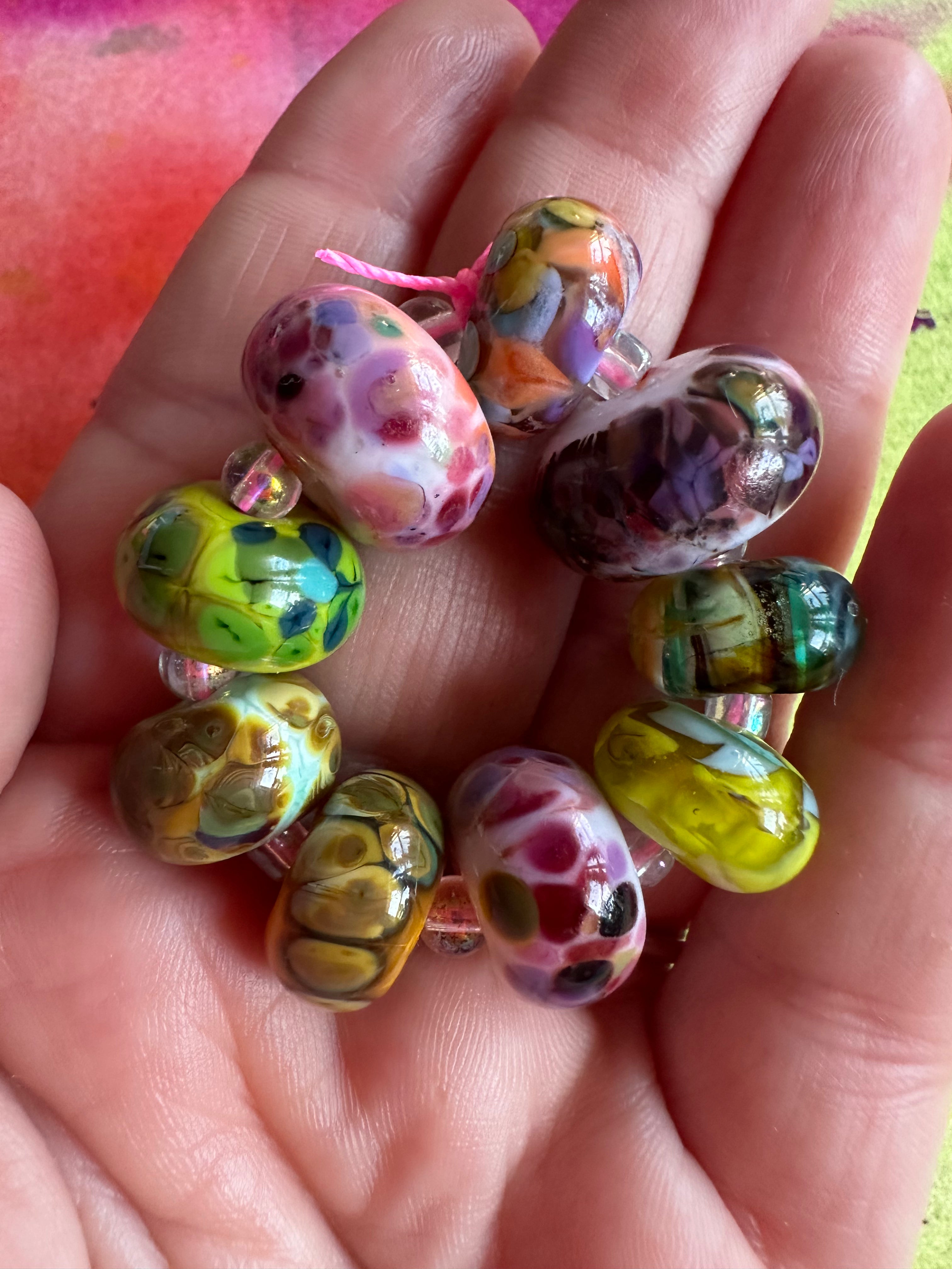 Strawberry Lemonade 9 Bead Set