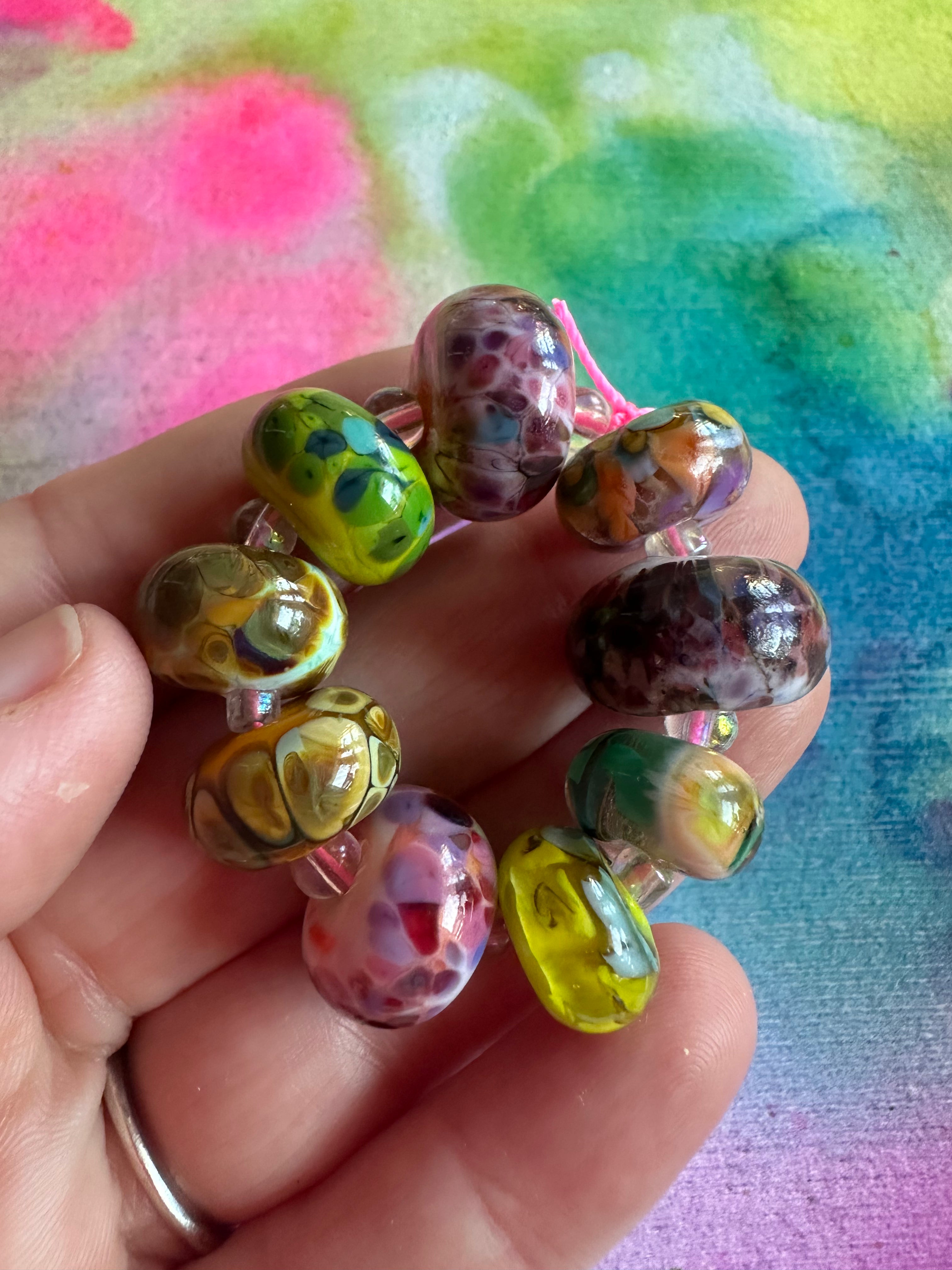 Strawberry Lemonade 9 Bead Set