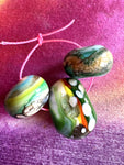 3 piece Handcrafted Art Bead Set