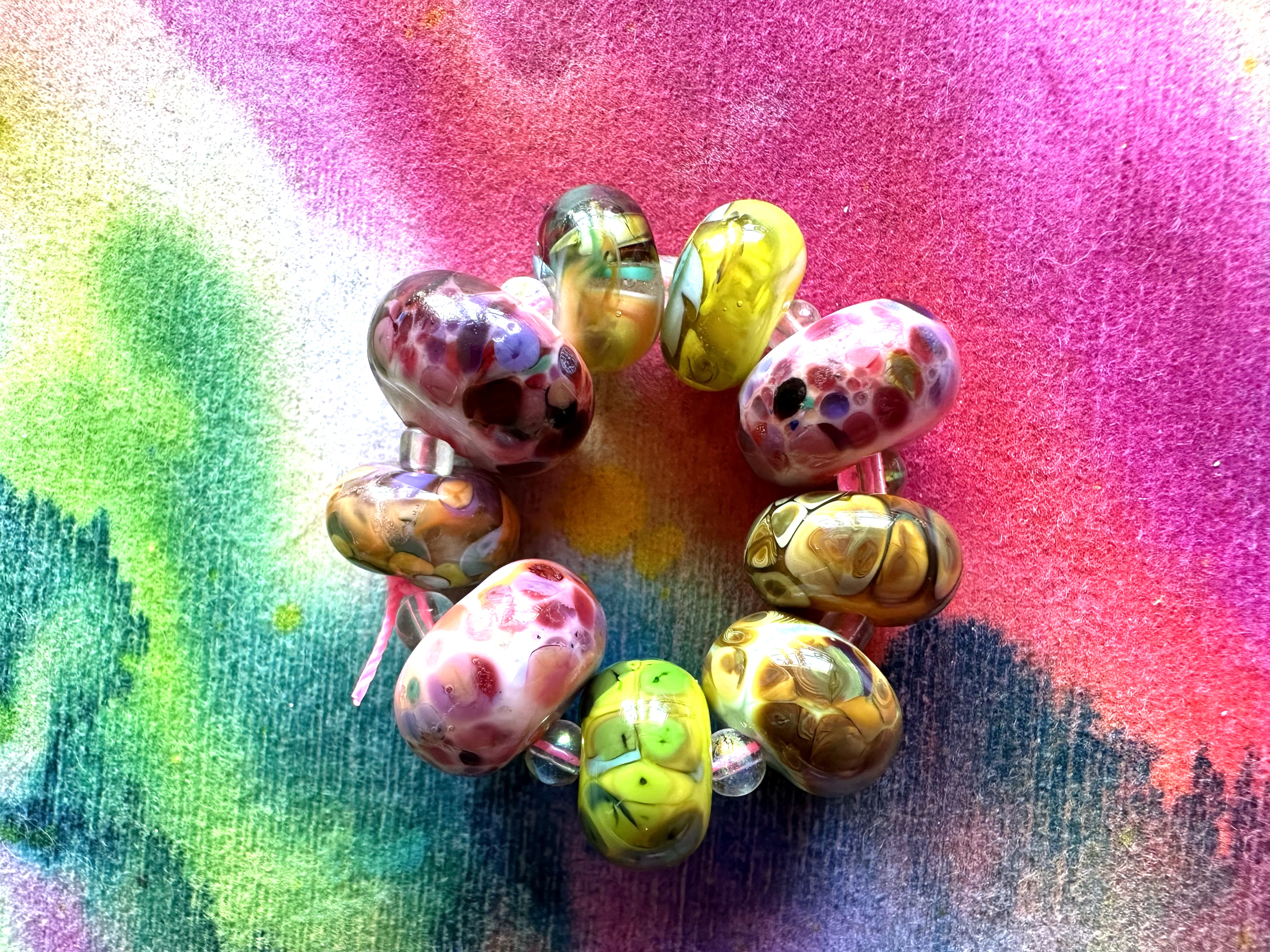 Strawberry Lemonade 9 Bead Set