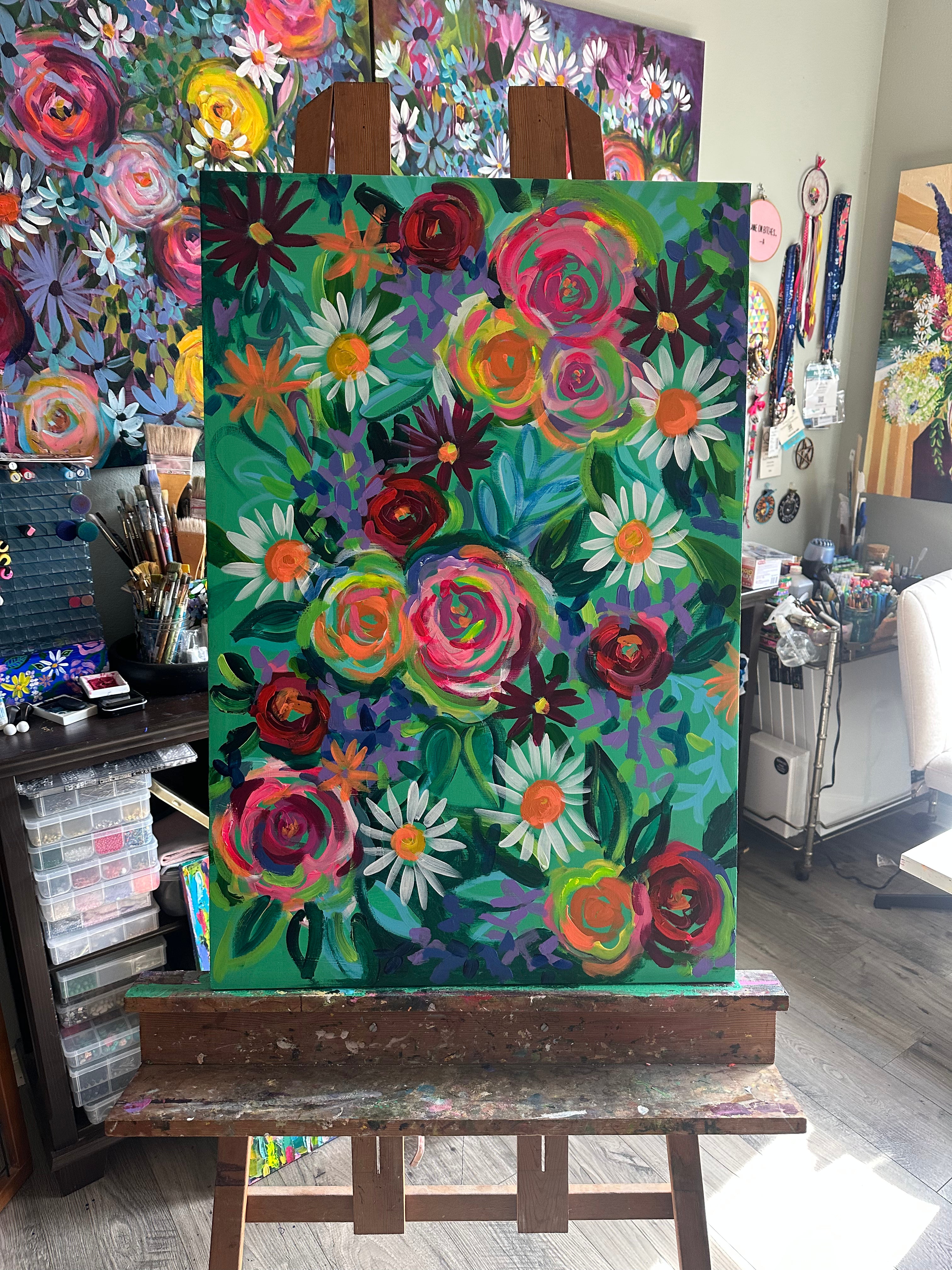 Bright Gardens Acrylic Painting - 24