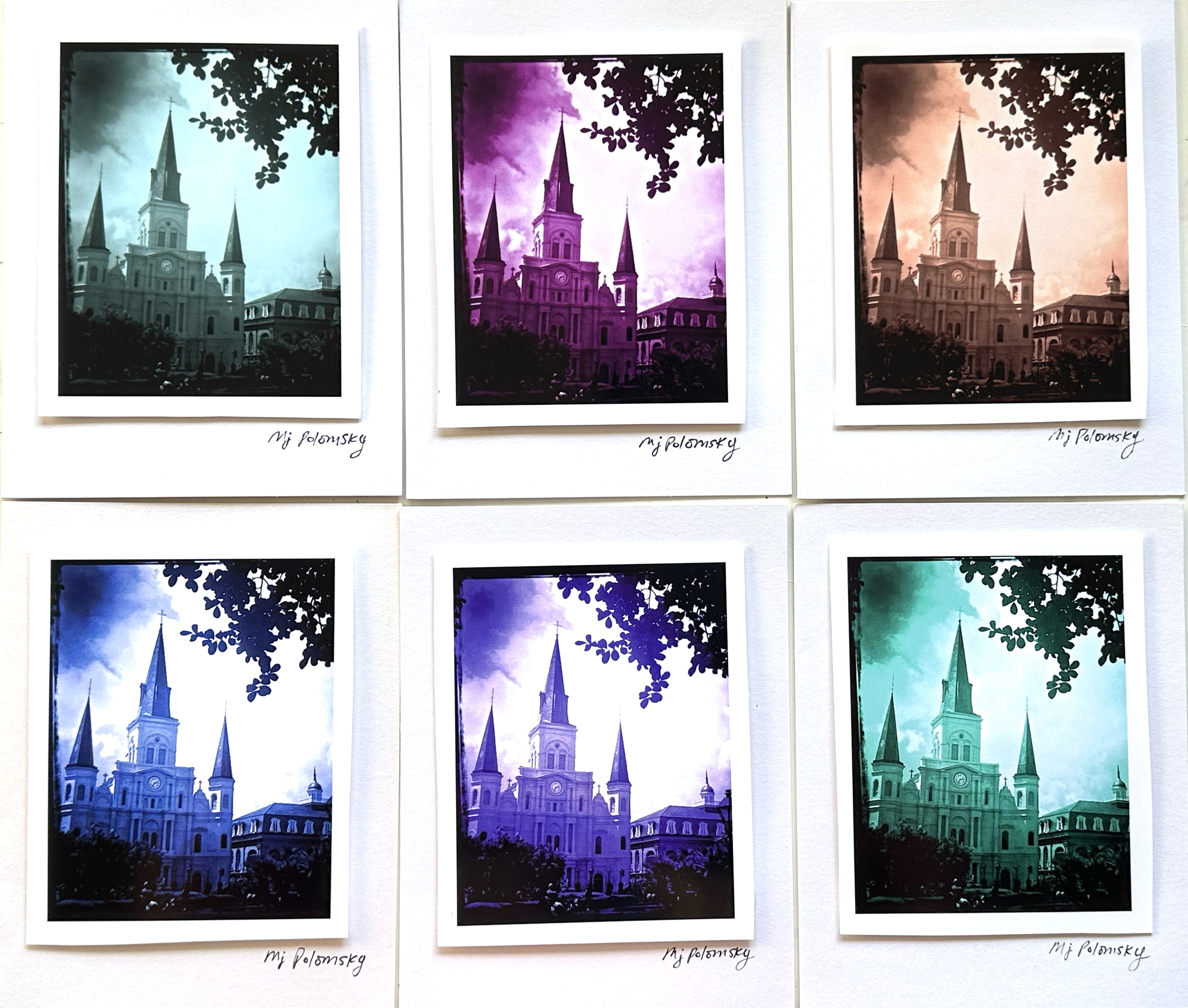 Colorful New Orleans St. Louis Cathedral Photo Print Card Set