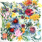 Cheery Floral Painting on Canvas