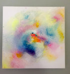 Pastel + Neon Abstract Painting on Canvas