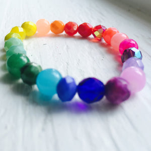 Rainbow Colorful Beaded Bracelet