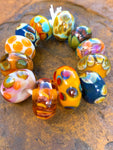 “Vegas Sunset” colorful glass 12 bead set.