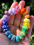 Rainbow Spotty Beads - Set of 22 (as shown)